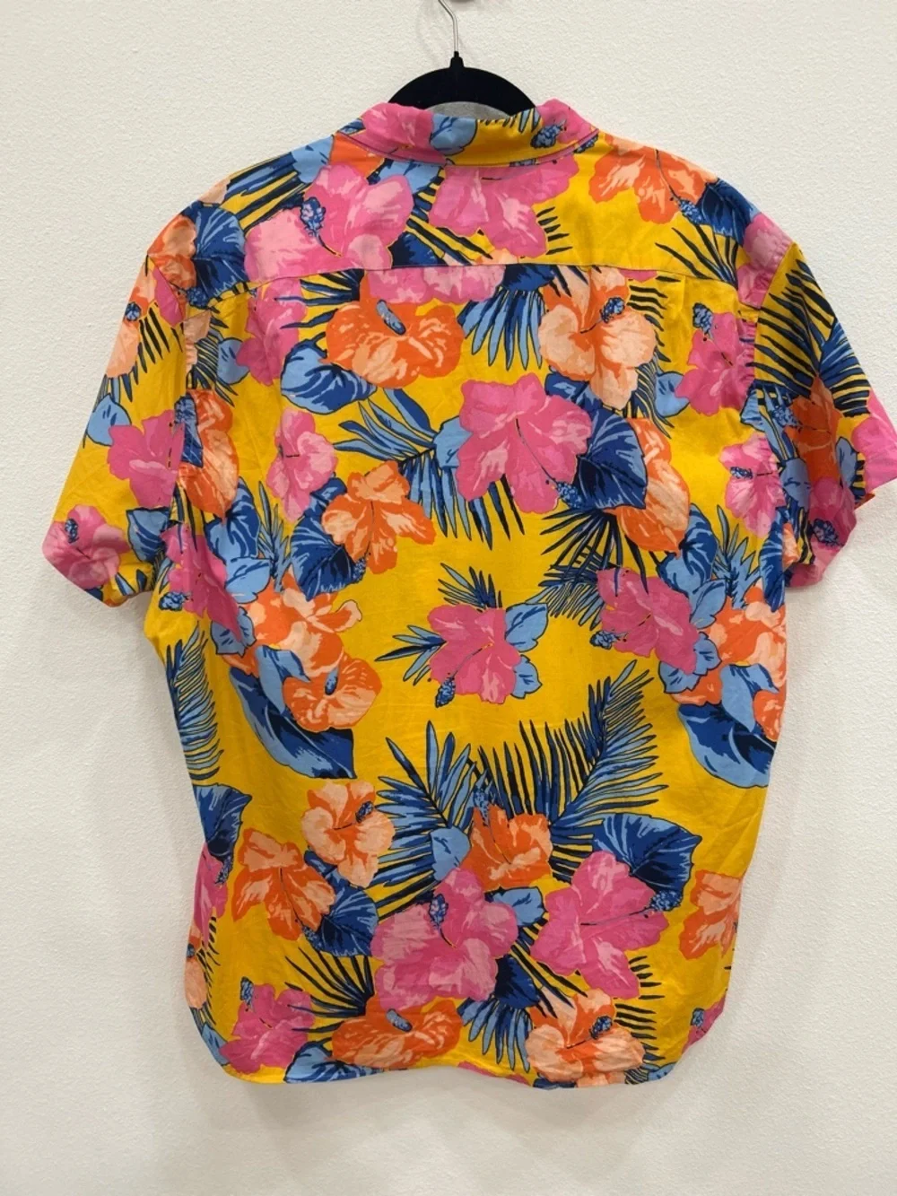 J crew tropical floral slim short sleeve cabana shirt XXL vacation Resortwear